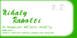 mihaly rapolti business card